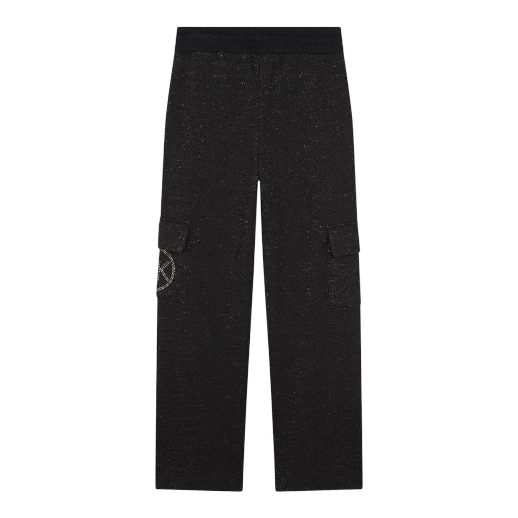 MICHAEL KORS pantalone tinta unita con elastico in vita Nero per Bambina R30183 NERO MICHAEL KORS 