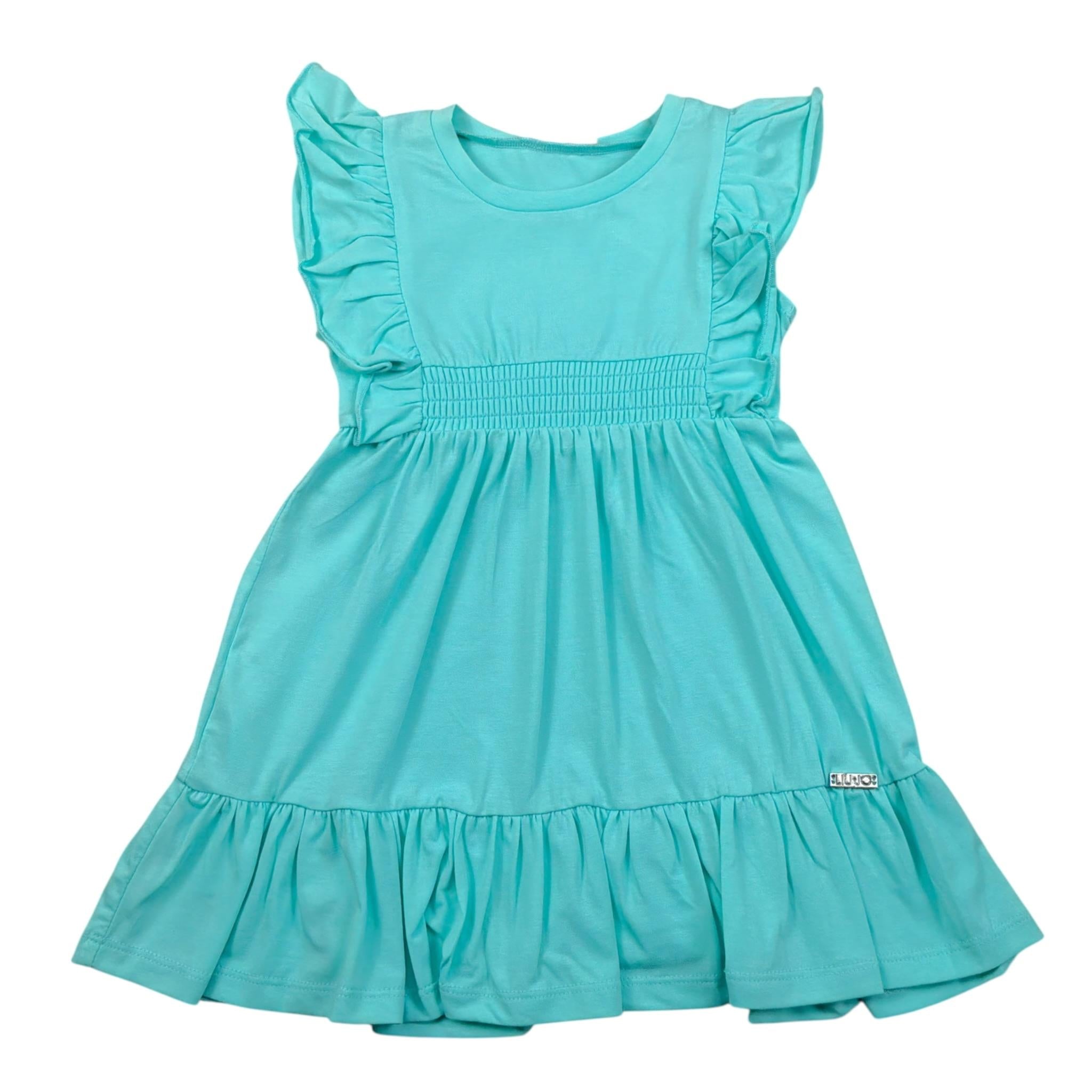 Liu Jo Abito Mezza Manica tinta unita Verde Acqua per Neonata KA4089X VERDE ACQUA LIU JO 