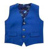 Daniele Alessandrini Solid Color Vest with Blue Buttons for Newborns