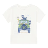 Mayoral T-Shirt Crew Neck Solid Color With White Logo Prints For Newborns