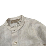 La Stupenderia Camicia Tinta Unita con Collo Coreano per Bambino TCCM73J BEIGE LA STUPENDERIA 