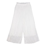 Monnalisa Pantalone Tinta Unita con Elastico In Vita per Bambina 79E400 BIANCO MONNALISA 