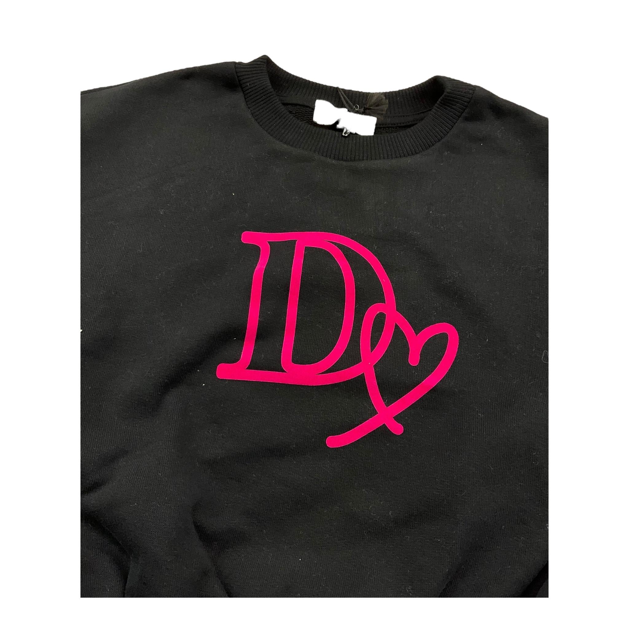 DIXIE felpa chiusa girocollo tinta unita con stampa  Nero per Bambina LB19040G67 NERO DIXIE 