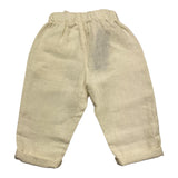 JO Milano Plain Trousers With Elastic Waist Cream For Newborn