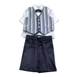 Baby A. Completo 4 Pezzi Bermuda-Camicia-Papillions-Gilet per Bambino A2804 AZZURRO BABY A. 
