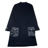 NAIDA abito manica lunga tinta unita con tasche Nero per Bambina NAAB269 NERO NAIDA 