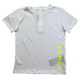 Balmain T-Shirt Crew Neck Solid Color With White Logo Print For Baby