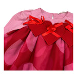 MISS GRANT abito manica lunga bicolore stampa fantasia cuori Rosa/rosso per Neonata MG1119N ROSA/ROSSO MISS GRANT 