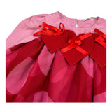 MISS GRANT abito manica lunga bicolore stampa fantasia cuori Rosa/rosso per Neonata MG1119N ROSA/ROSSO MISS GRANT 