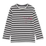 DOU DOU shirt girocollo fantasia a righe Grigio per Bambino DV8P50 GRIGIO DOU DOU 