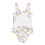 Monnalisa Costume Intero Tinta Unita con Stampa per Neonata 39E045 BIANCO MONNALISA 