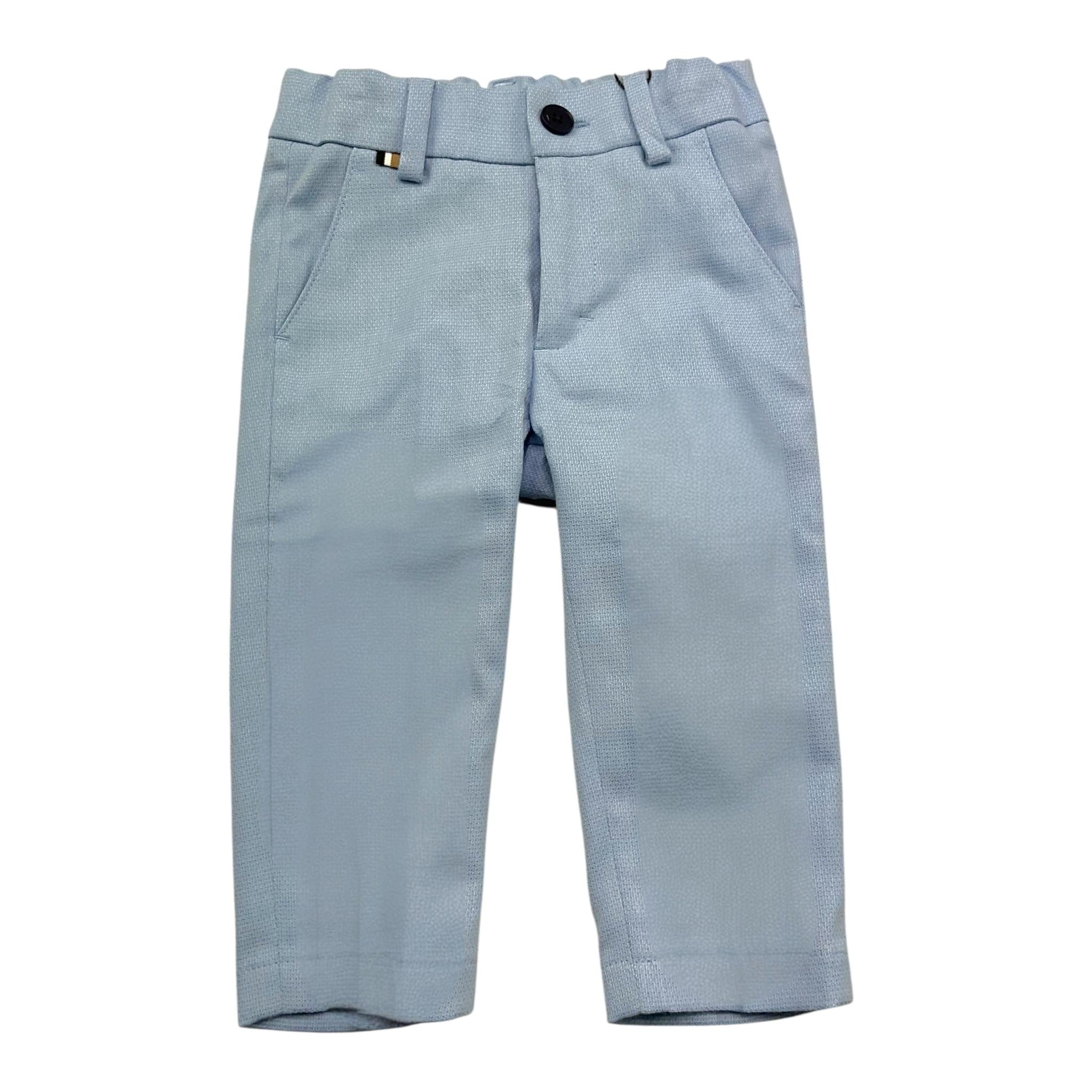 Boss Pantalone Tinta Unita con Elastico In Vita per Neonato J52078 AZZURRO BOSS 
