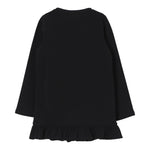 LIU JO abito in felpa girocollo tinta unita con stampa Nero per Neonata KF4107XN NERO LIU JO 