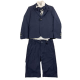 Shako' 3 Piece Suit Jacket-Shirt-Bermuda-Bow Tie Blue For Boys