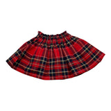 MINI BANDA gonna tinta unita con fantasia scozzese Rosso per Neonata A772 ROSSO MINI BANDA 