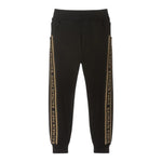 BALMAIN pantalone modello tuta tinta unita con profili in contrasto Nero per Bambina 6R6C60 NERO BALMAIN 
