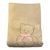 LE BEBE' coperta tinta unita con ricami in ciniglia Beige per Neonata LBG5958 BEIGE LE BEBE' 