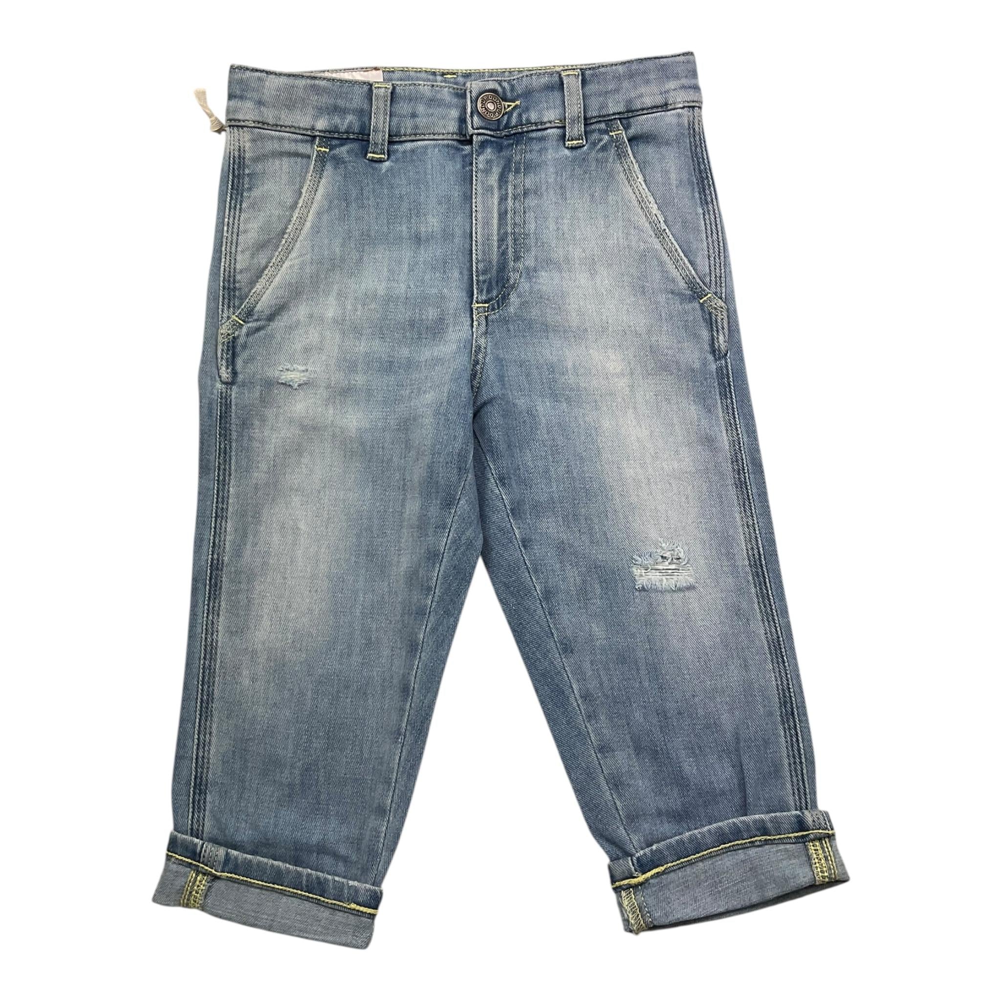 Dondup Jeans Tinta Unita con Tasche Americane per Neonato DMPA133N AZZURRO DONDUP 