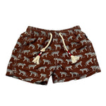 Saint Barth Costume Tinta Unita con Stampa Animale per Bambino JEA0016 MARRONE SAINT BARTH 