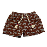 Saint Barth Costume Tinta Unita con Stampa Animale per Bambino JEA0016 MARRONE SAINT BARTH 