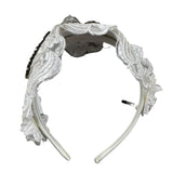 Les Gamins Cerchietto Tinta Unita con Applicazioni per Bambina 023029 BIANCO LES GAMINS 