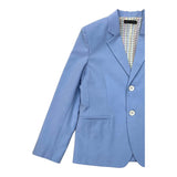 Daniele Alessandrini Powder Blue Single Breasted Solid Color Jacket for Boys