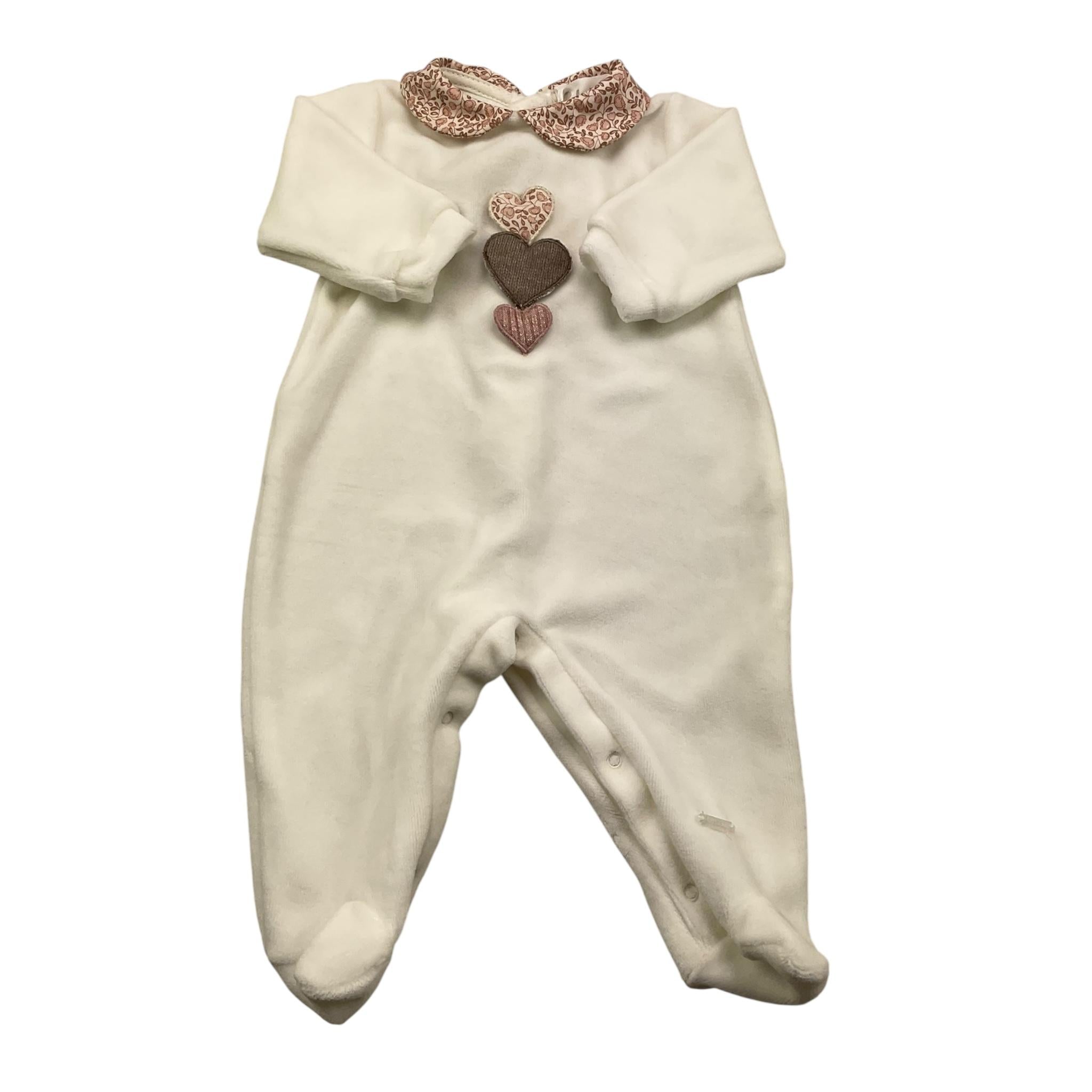 LALALU' tutina manica lunga tinta unita in ciniglia Bianco per Neonata TCL09NXX BIANCO LALALU' 