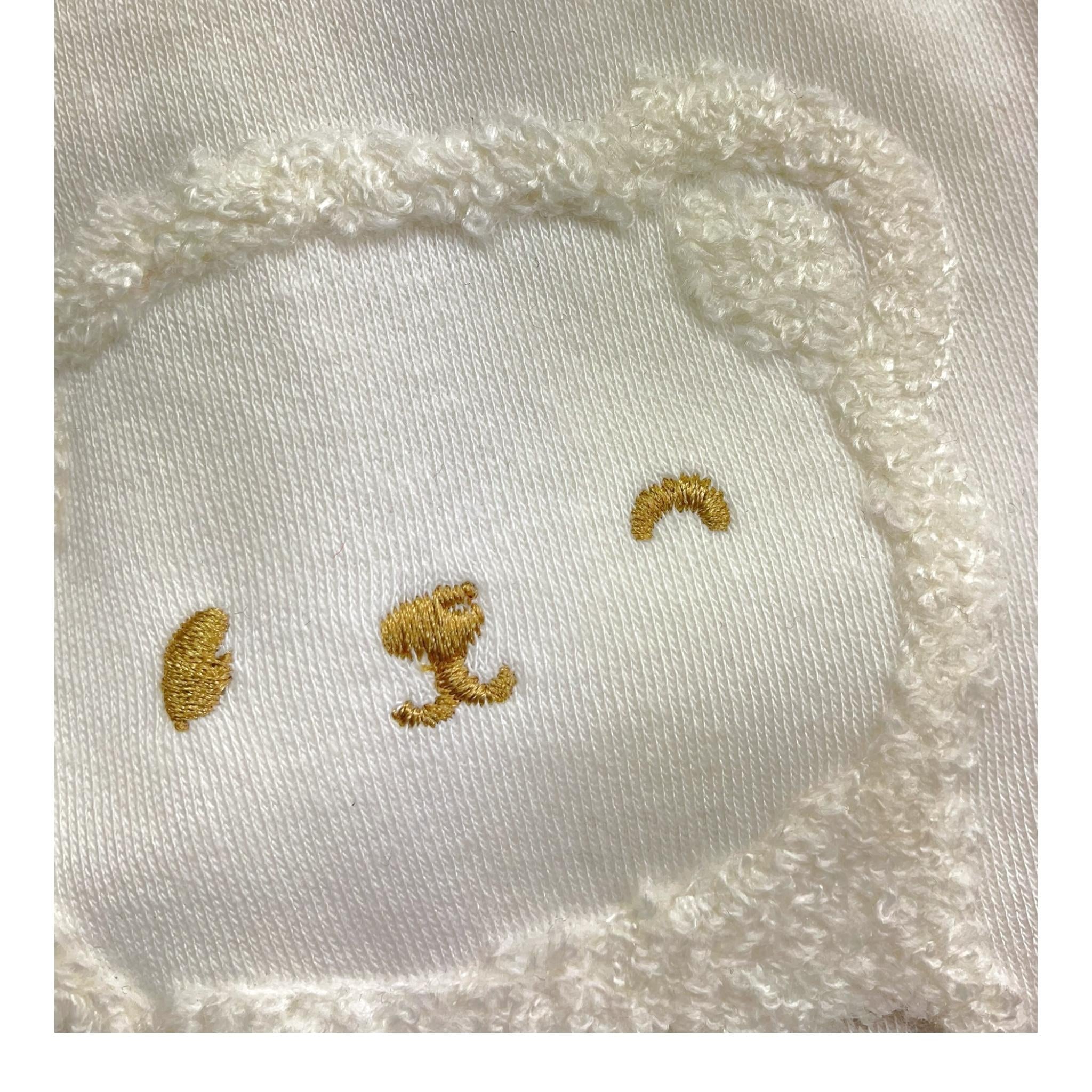 MINI BANDA shirt girocollo tinta unita con stampa Bianco per Neonata 3A614 BIANCO MINI BANDA 