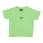 Blauer T-Shirt Girocollo Tinta Unita con Stampa per Neonato 25SBLKH02565 VERDE BLAUER 