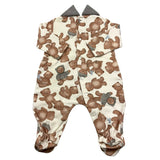 LE BEBE' tutina manica lunga tinta unita stampe orsi Bianco per Neonato LBB4193 BIANCO LE BEBE' 