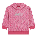 GUESS felpa chiusa con cappuccio tint unita con stampe logo Rosa per Bambina K4YQ00KA6R4 ROSA GUESS 