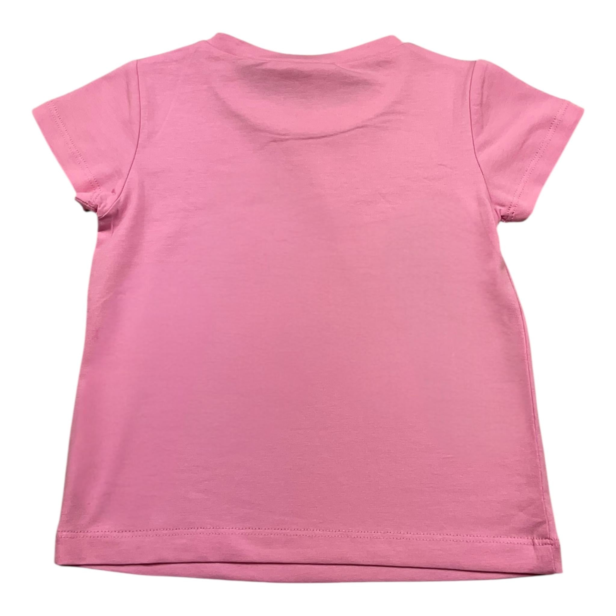 Liu Jo T-Shirt Girocollo Tinta Unita con Brillantini per Neonata KA5094 ROSA LIU JO 