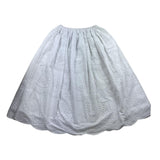 Little Ludo Plain Skirt San Gallo Lace With Elastic Waist White For Girls