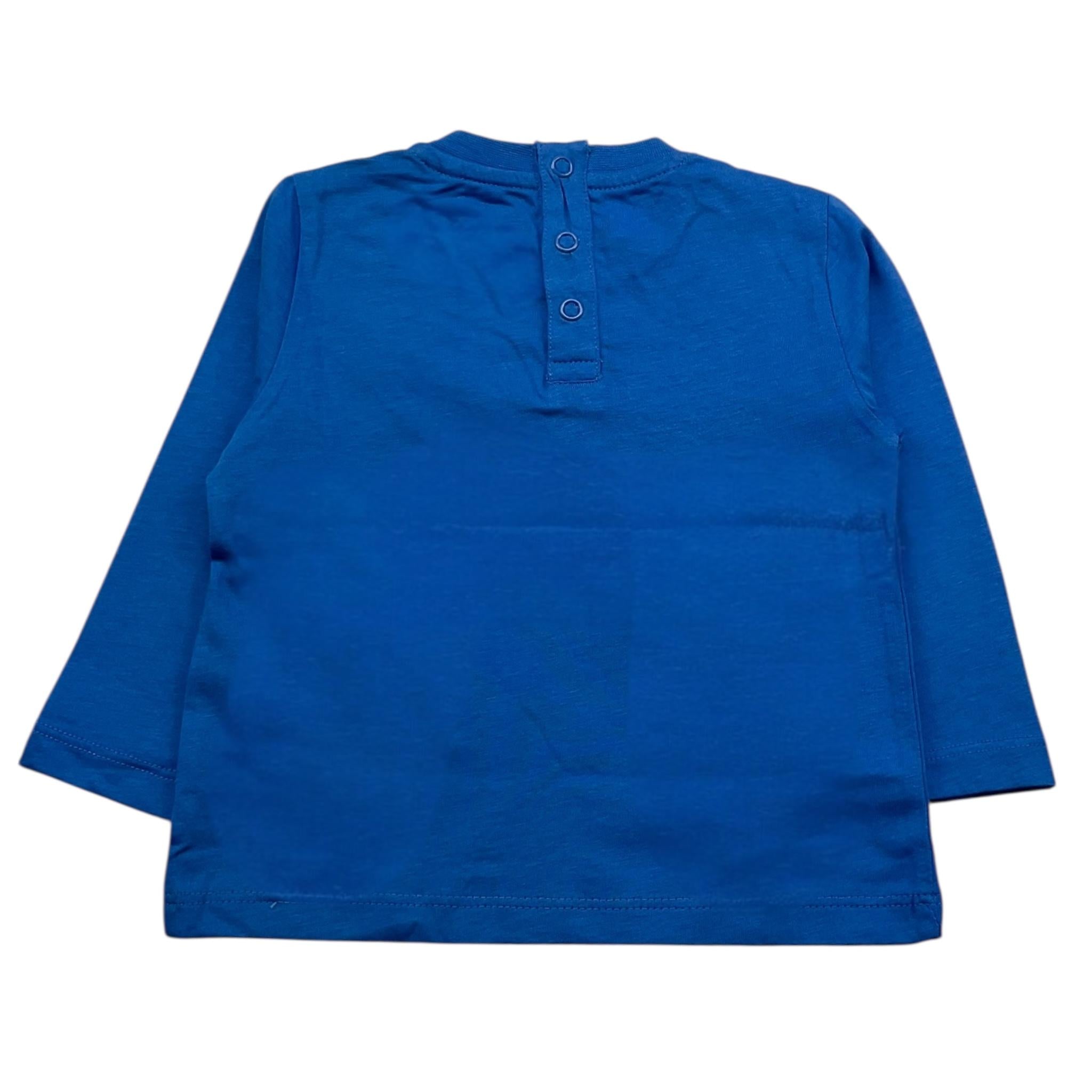GUESS shirt girocollo tinta unita cn stampa logo Cobalto per Neonato N4YI03K8HM4N COBALTO GUESS 