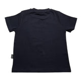 Daniele Alessandrini T-Shirt Solid Color Crew Neck With Blue Print For Newborn