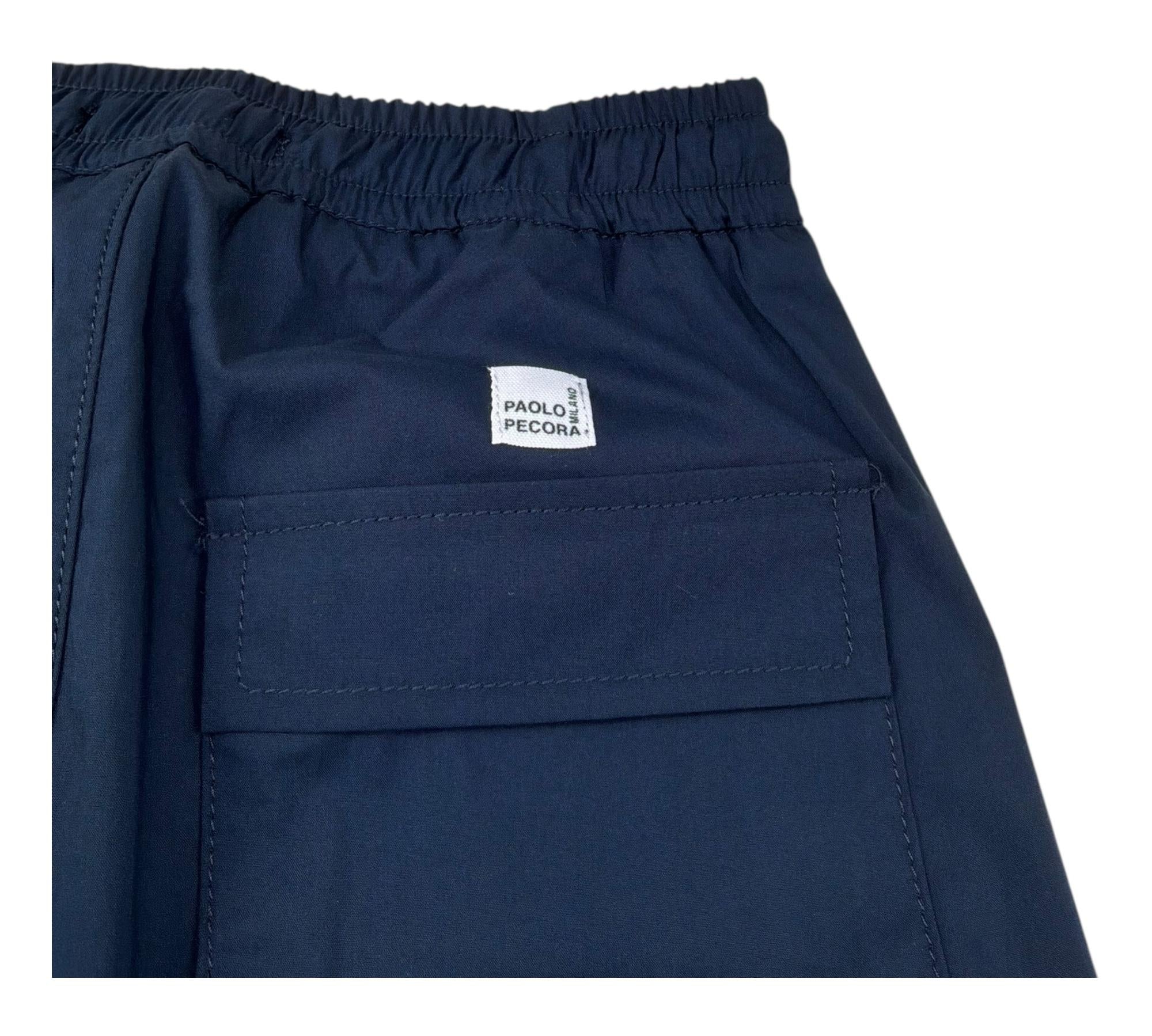 Paolo Pecora Pantalone Tinta Unita con Elastico In Vita per Bambino PP4318 BLU PAOLO PECORA 