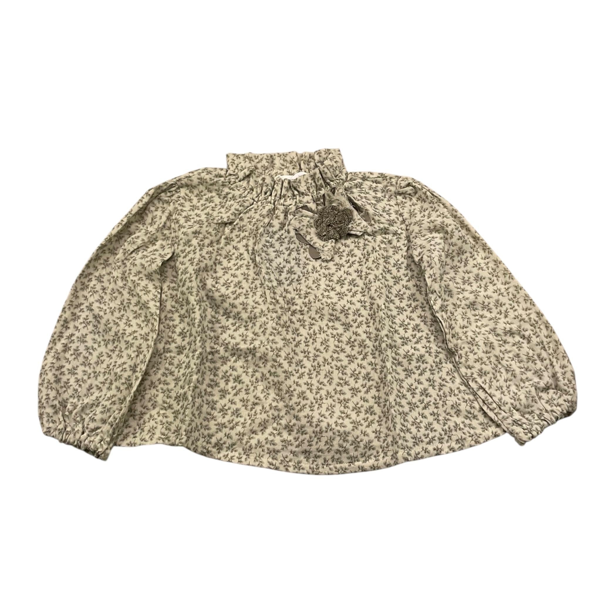 LALALU' camicia manica lunga tinta unita fantasia floreale Beige per Bambina BLL60NBJ BEIGE LALALU' 