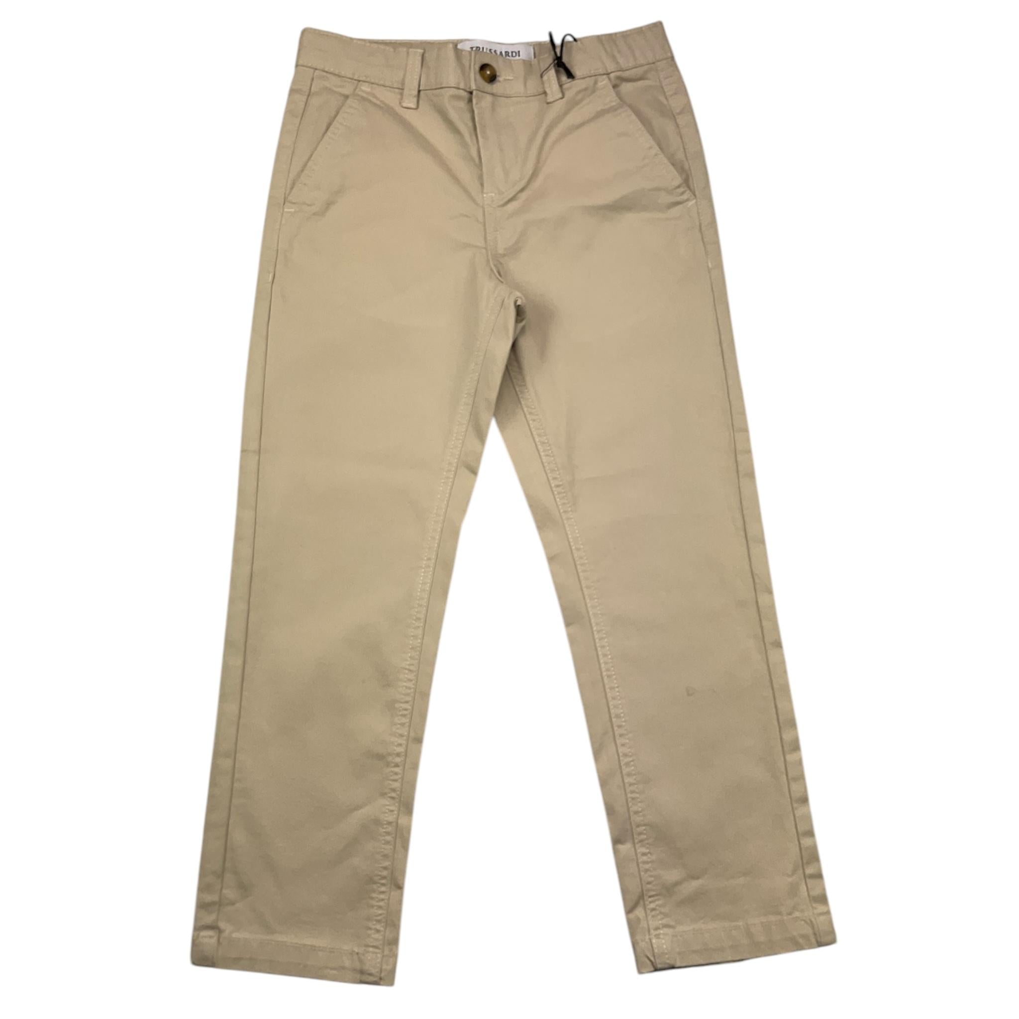 TRUSSARDI pantalone tinta unita con girovita regolabile Sabbia per Bambino TBA25059 SABBIA TRUSSARDI 