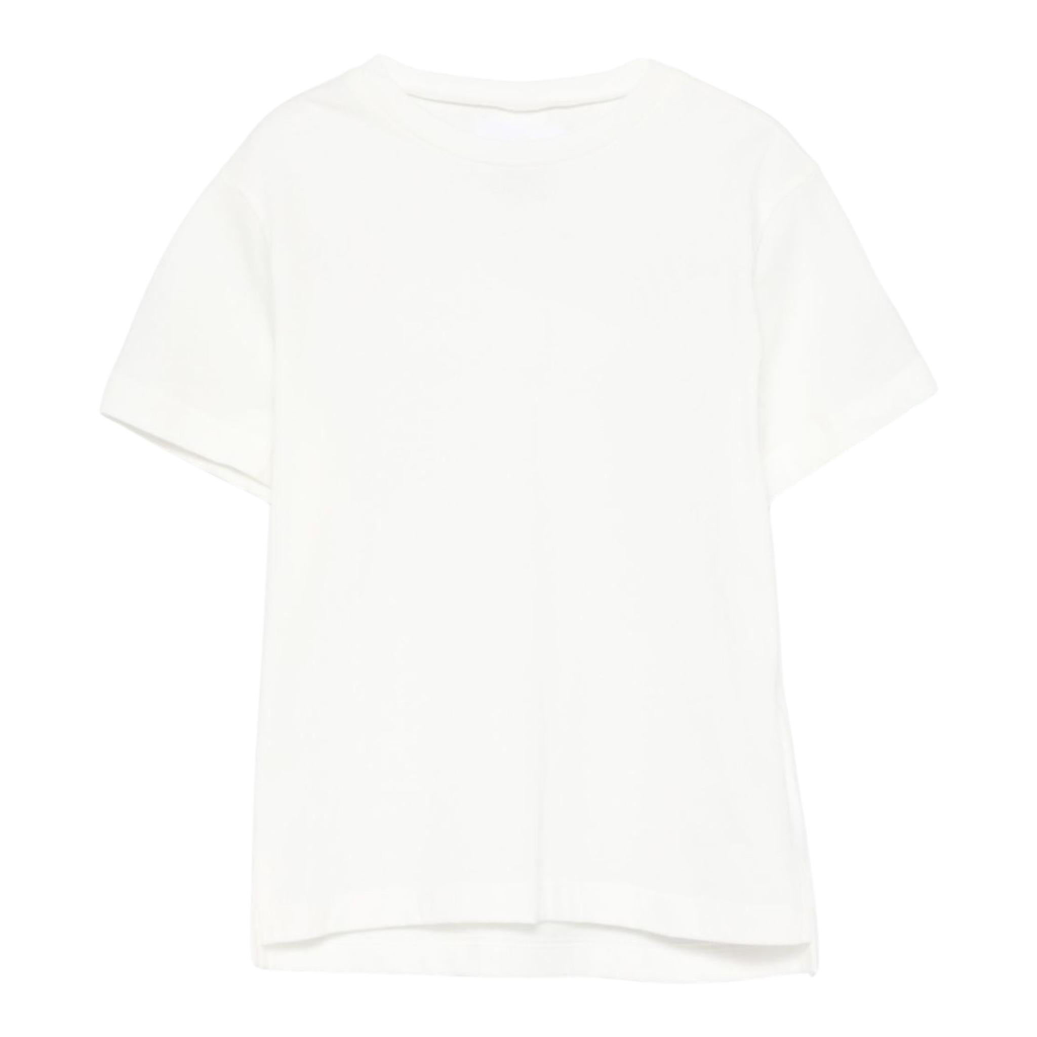 Dou Dou T-Shirt Girocollo Tinta Unita per Bambina DW8P41X BIANCO DOU DOU 