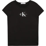 Calvin Klein T-Shirt Girocollo Tinta Unita con Stampa per Bambino IG0IG014700XX NERO CALVIN KLEIN 