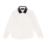Emporio Armani Camicia Tinta Unita con Colletto In Contrasto per Bambino 6R4CJ5 BIANCO EMPORIO ARMANI 