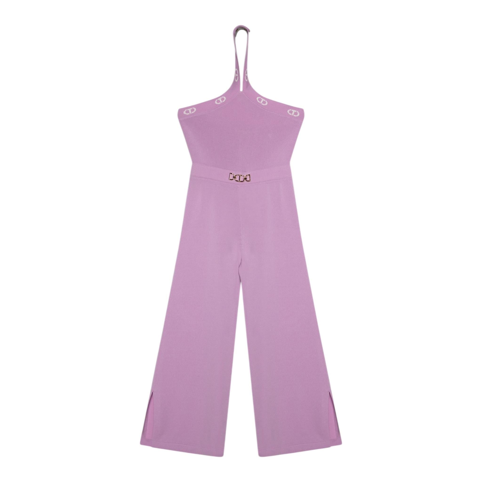 Twinset Tuta Intera Tinta Unita con Logo per Bambina 251GJ3QW1X LILLA TWINSET 