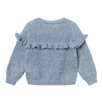 NAME IT maglia tinta unita girocollo con balze Blu per Bambina 13233168 BLU NAME IT 