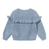 NAME IT maglia tinta unita girocollo con balze Blu per Bambina 13233168 BLU NAME IT 