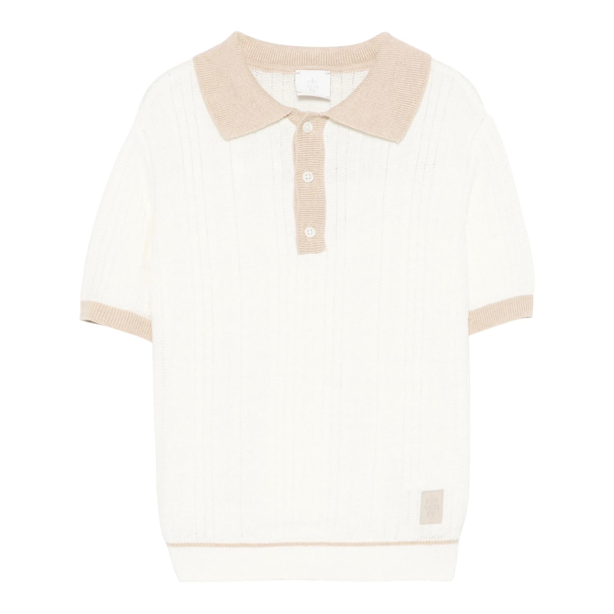 Eleventy Polo Mezza Manica Tinta Unita per Bambino EW9P01 PANNA ELEVENTY 