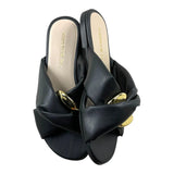 Florens Black Solid Color Slipper For Girls