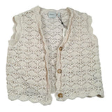 Pepe Feamo Gilet con Bottoni Ricamato per Bambina PG701111 PANNA PEPE FEAMO 