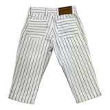 Fay Plain Trousers Striped Pattern White For Boys