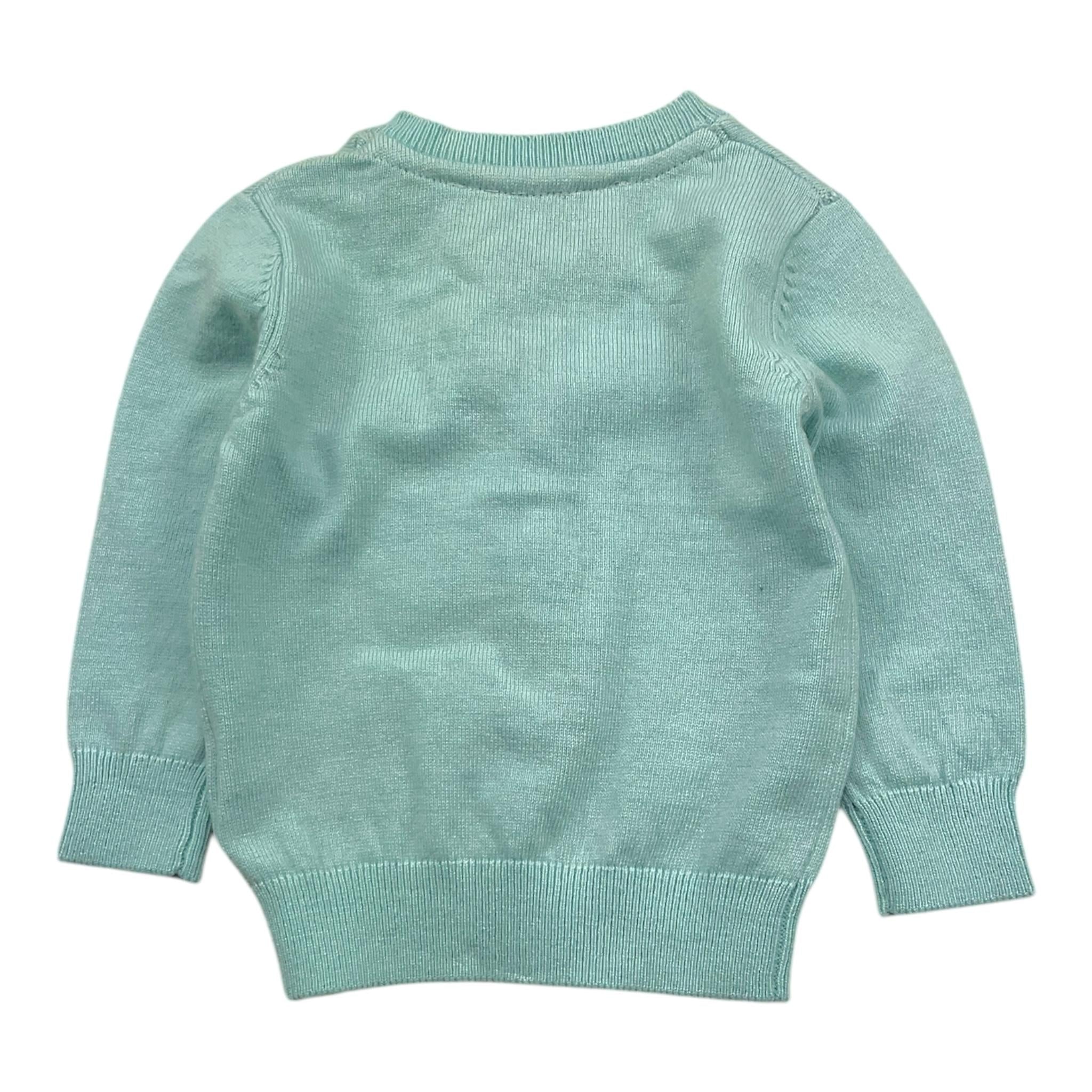 TRUSSARDI cardigan tinta unita con logo Verde acqua per Neonato TIA25010CD VERDE ACQUA TRUSSARDI 