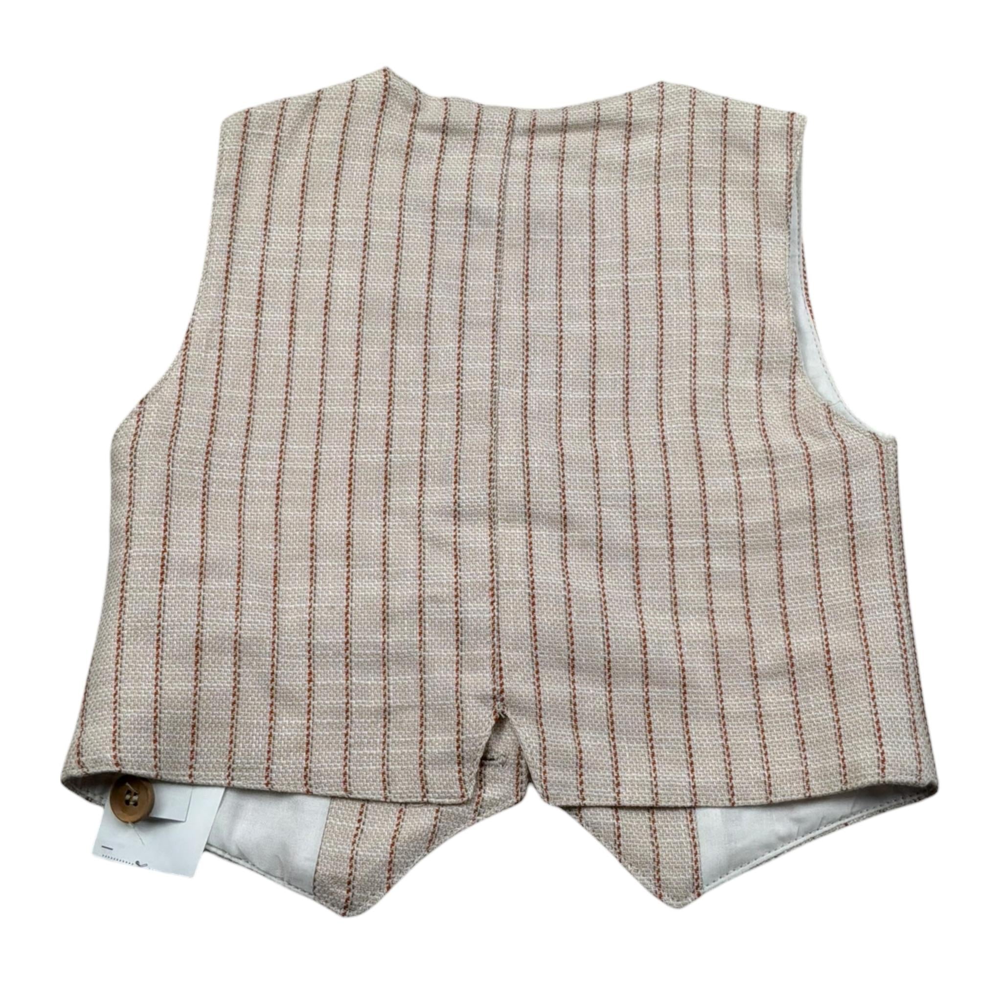 Aletta Gilet tinta unita con Bottoni Beige per Neonato M2204111 BEIGE ALETTA 